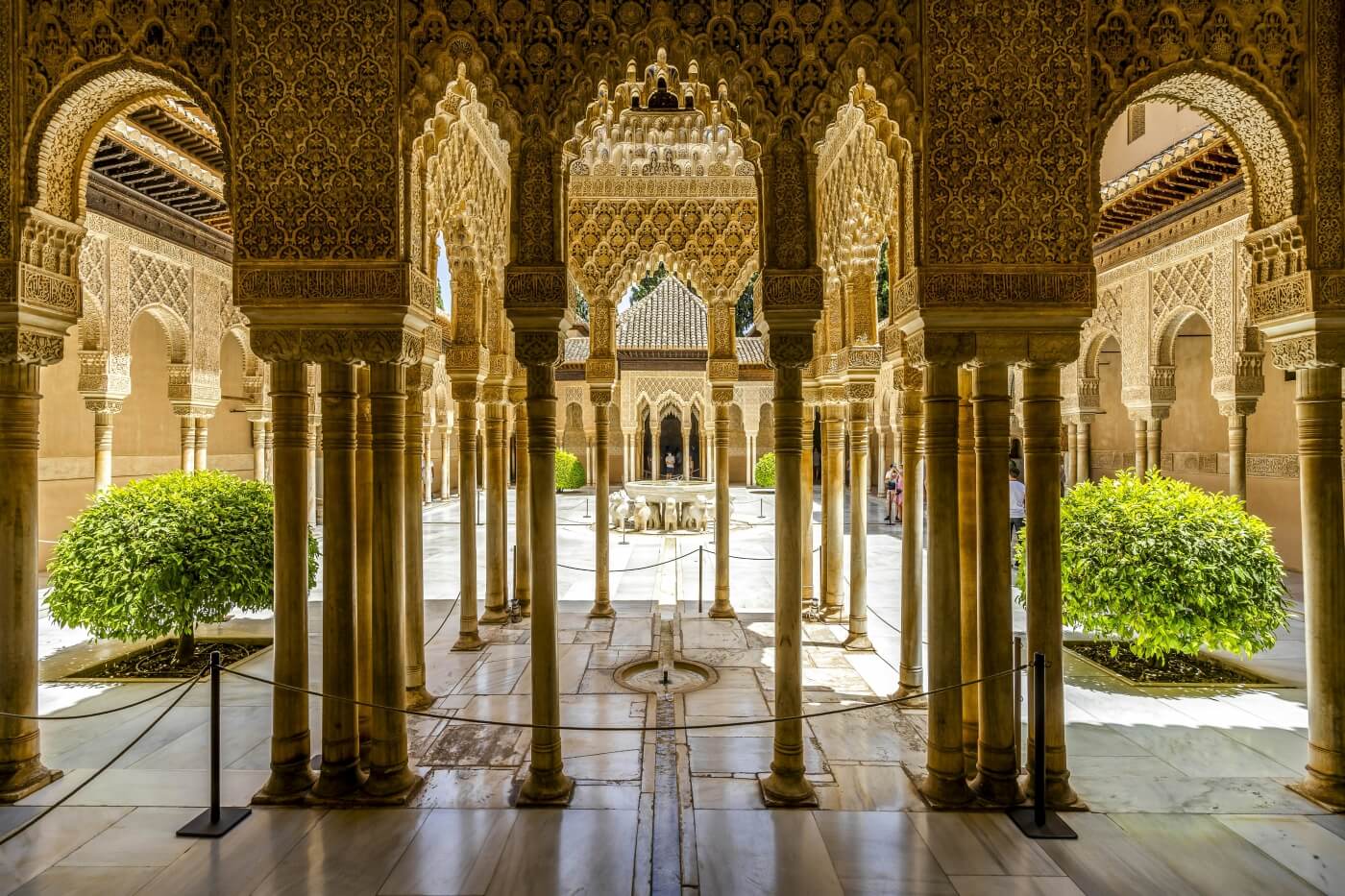 Patio de los Leones en La Alhambra