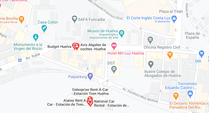 Ubicación oficina alquiler Huelva